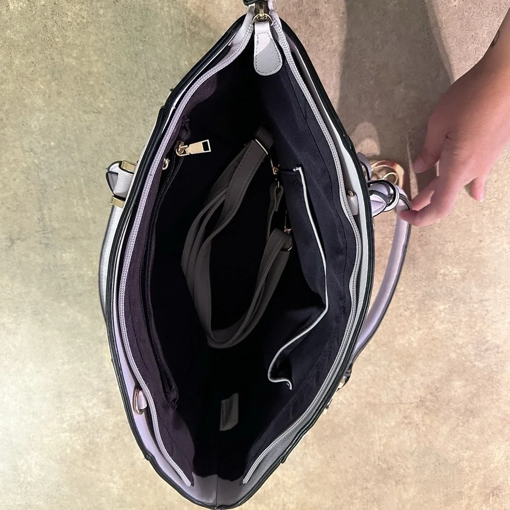 Pawsitively Beautiful‎ bag Purse Dog Paw Print Purple